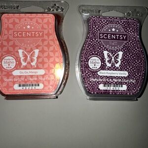 Scentsy Go, Go, Mango and Black Raspberry Vanilla Scent Bars - Pink and Purple